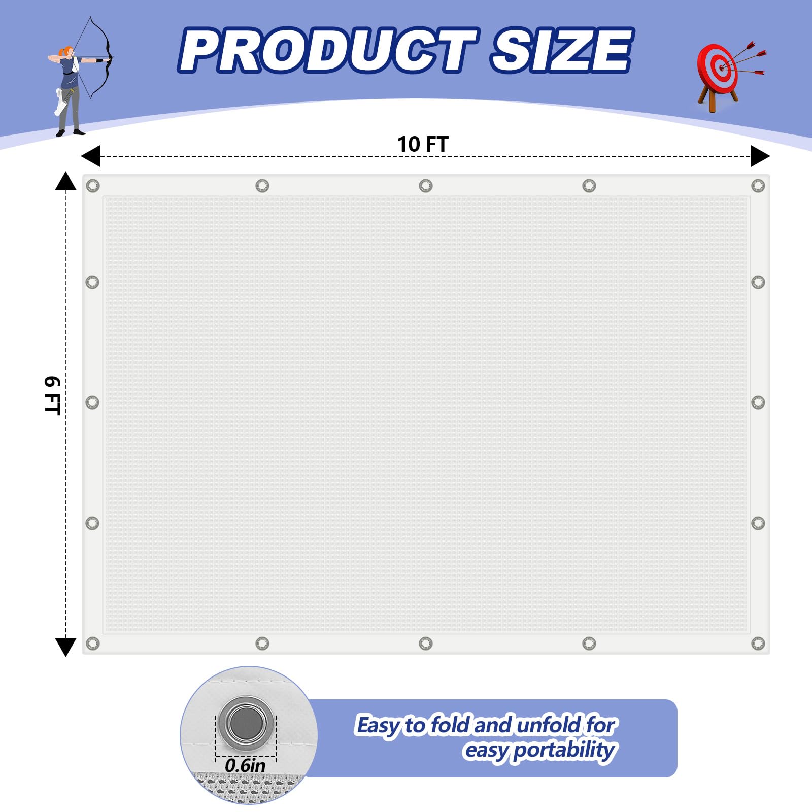 Archery Backstop Netting Heavy Duty Syhood Archery Backstop Net, Arrow ...