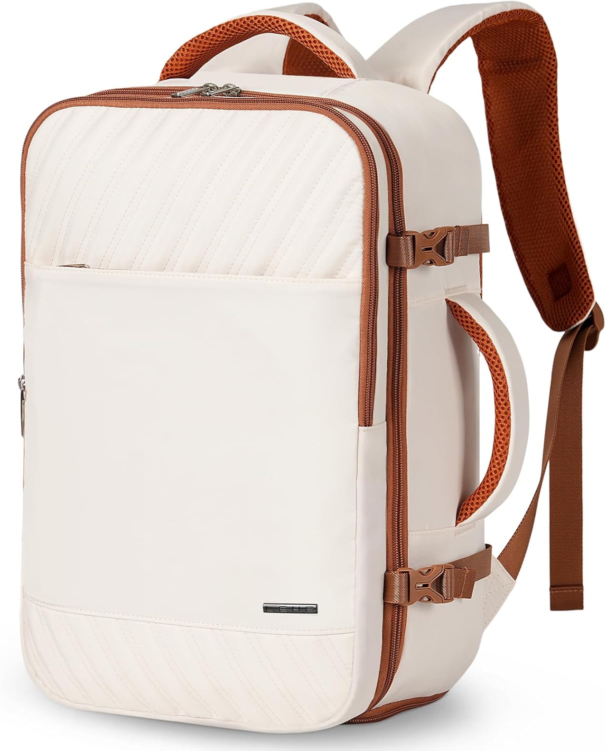 Lekespring Carry on Backpack with Shoe Compartment & Wet Pocket, 20L Flight Approved Travel Backpack for Women & Men, Waterproof Backpacks,15.6 Inch Laptop Rucksack Casual Daypack (Beige)