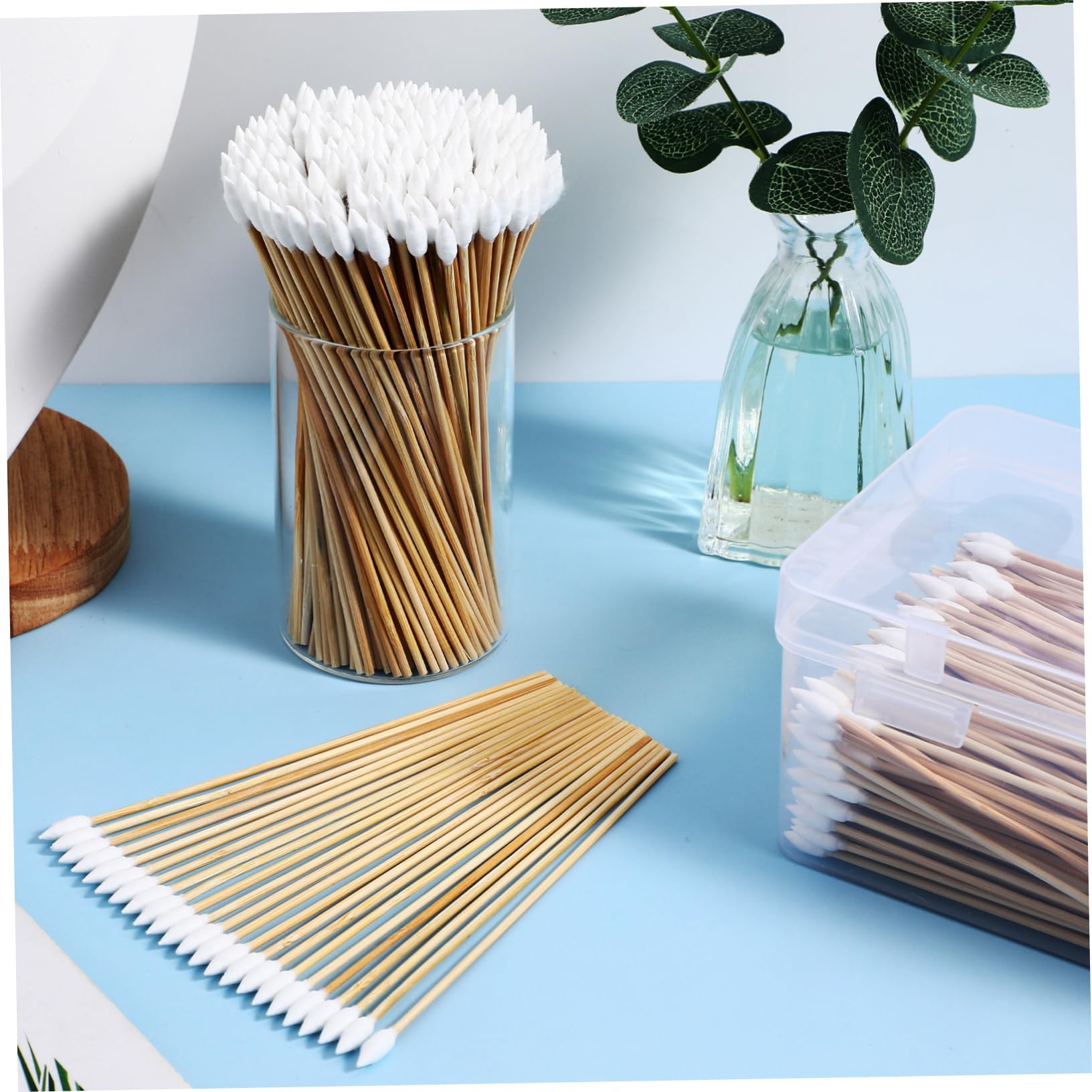 FOMIYES 2000 Stk Wattestäbchen Tupfer Ohrabstrich Ohrstöpsel Baumwollapplikator reinigungswerkzeuge Baumwollswabs mit Baumwollspitze Werkzeuge zum Reinigen von Tastaturen Holz