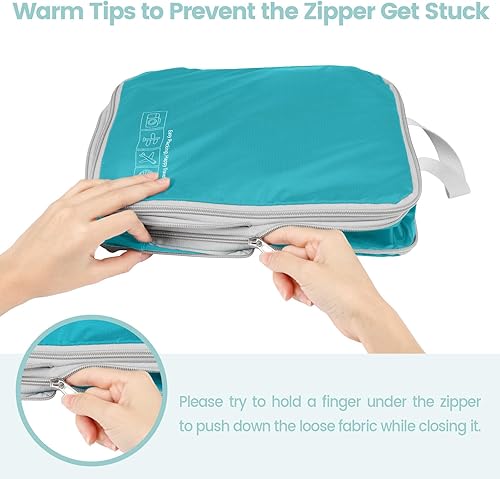 Miniatura 7 de Cambond Paquete de 4 cubos de compresión para equipaje de viaje para mujeres, bolsas organizadoras de equipaje de compresión para artículos