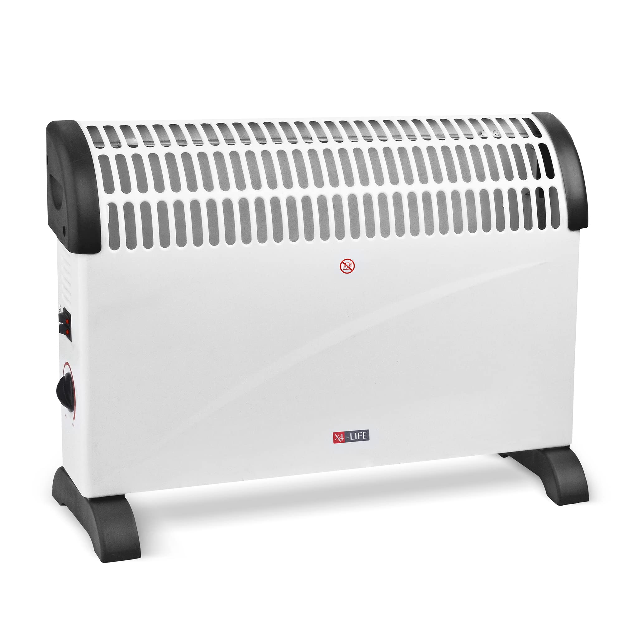 X4LIFE Convecteur avec 3 niveaux de régulation de la chaleur 750 W, 1250 W et 2000 W, radiateur électrique, protection contre la surchauffe avec témoin lumineux, chauffe jusqu'à 25 m², chauffage de