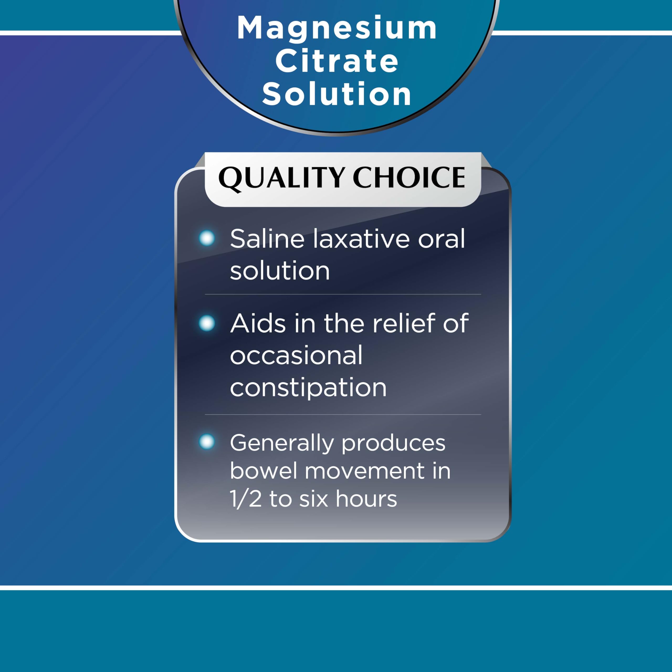 Quality Choice Magnesium Citrate, Saline Laxative for Constipation, Fast Acting Relief, Colon Prep and Cleanse in Both Cherry & Lemon Flavor 10 Fl Oz per Bottle, Clear Mag Citrate — Amazon image 2