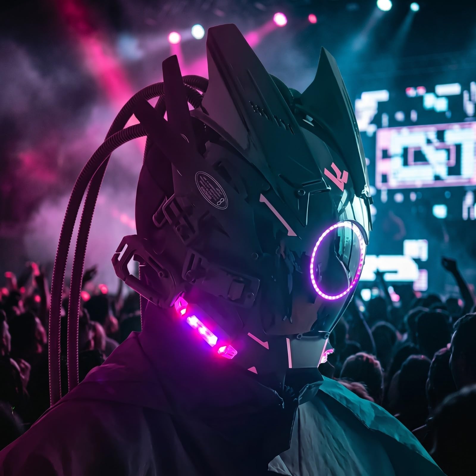 Glänzend Vollgesichtsmaske, Runder