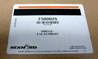 REXNORD 7300025 162 MM OD, 7500 RPM Speed, E Series, E10 Coupling, TIRE Coupling Element, Urethane