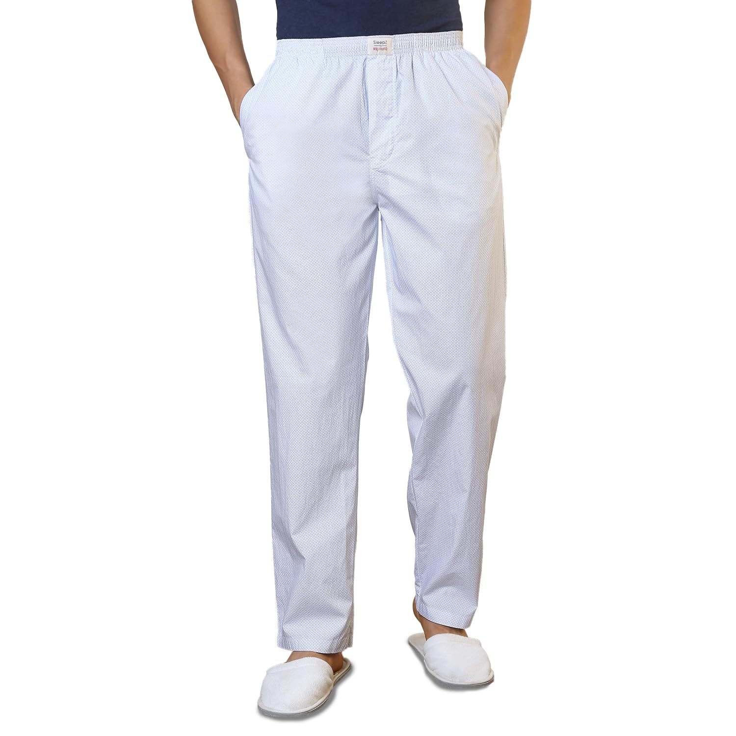 sleepz by raymond Men Flat Front Regular Fit Print Pattern Pure Cotton Pyjama-picture-53