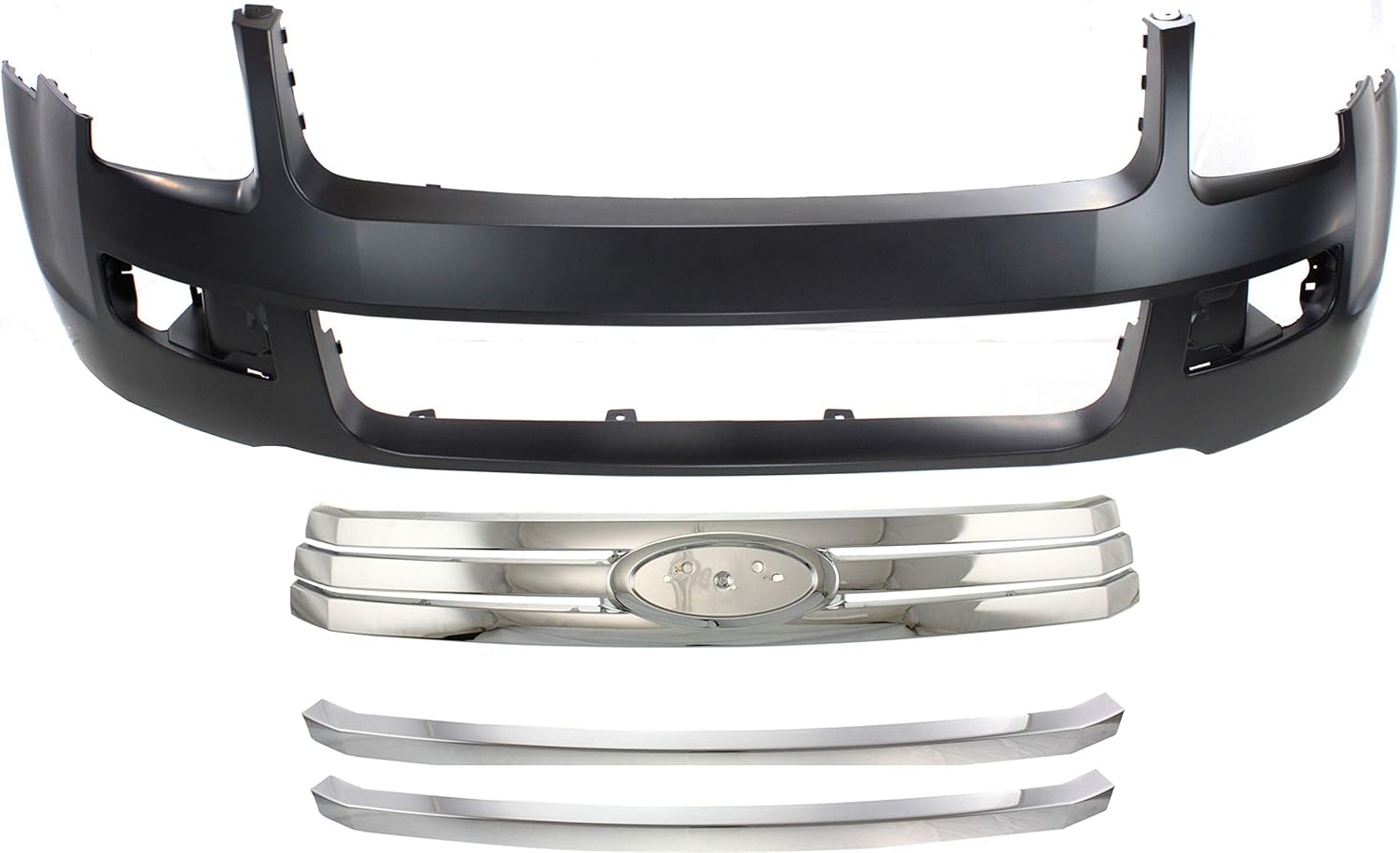 Garage-Pro Front Bumper Cover Kit Compatible with 2006-2009 Ford Fusion Primed With Fog Light Holes