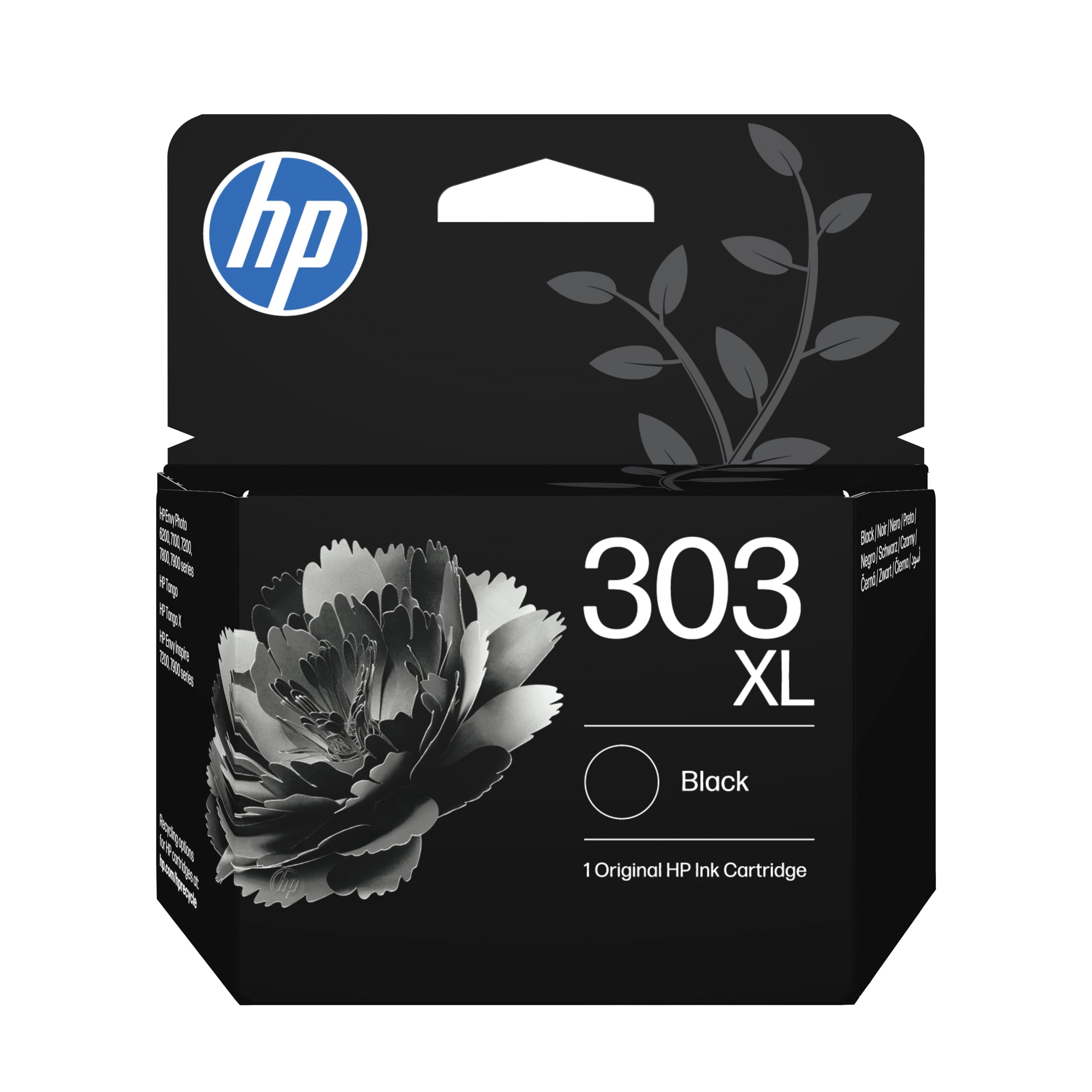 HP 303XL Nero T6N04AE, Cartuccia Originale da 400 pagine, Compatibile con Stampanti serie Envy Photo 6200, 7100, 7800, 7200, 7900, Envy Inspire 7200e, 7900e, Tango X