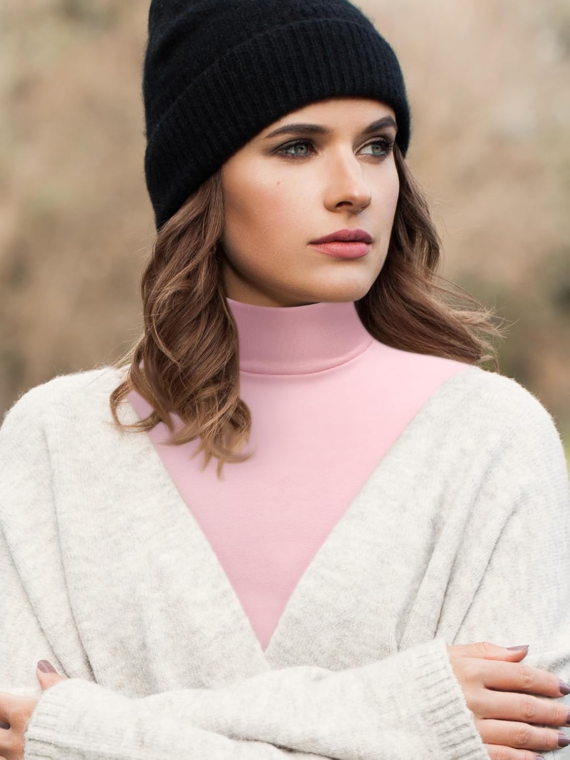 SATINIOR Fake Turtleneck Dickey Collars Women Half Top Mock Collar Neck Wear in Sweater Hoodie High Neck Mock Collar - Image 5