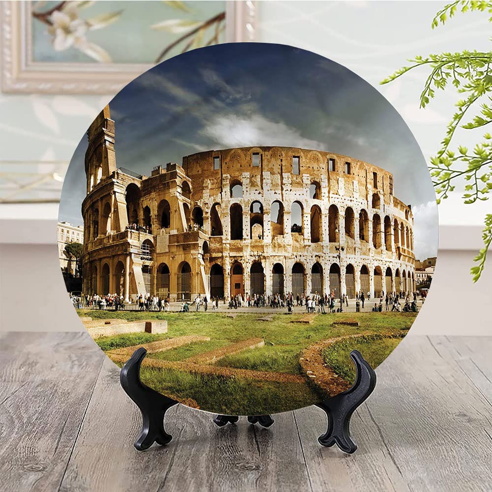  COLOSSEUM ２７ｃｍ プレート ４枚セット Amazon.com: LIGUTARS Ceramic Plates, The Colosseum Decorative