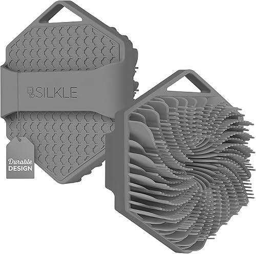 Silicone Body Scrubber - Exfoliating Bath Brush and Skin Cleanser - Shower Sponge for Gentle Body Scrub and Wash - Silicone Scrubbing Care Tool for