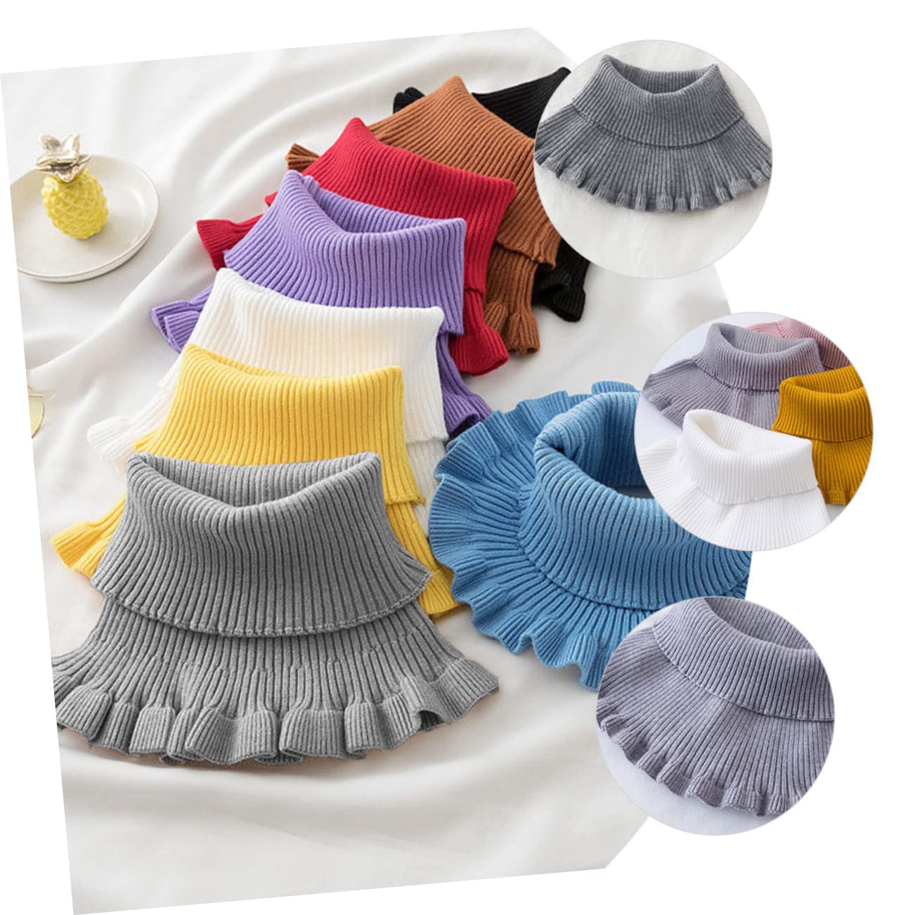 PACKOVE 5 Pz collo alto collo falso caldo manica del portatile calda manica del comoda ghetta per il a del invernale protezione del protettore decorare