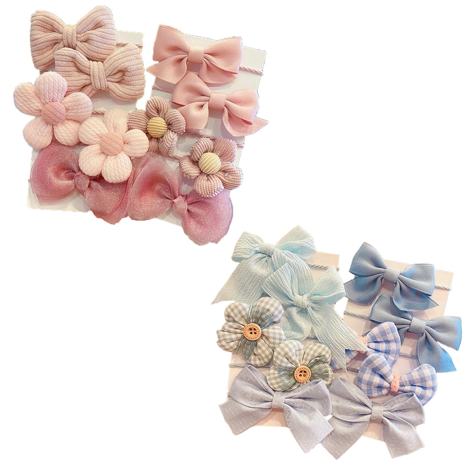 2 sets of new baby girl cute colors flower hair with ponytail fixator soft tight rubber children’s hair accessories, suitable for girls who are learning to walk