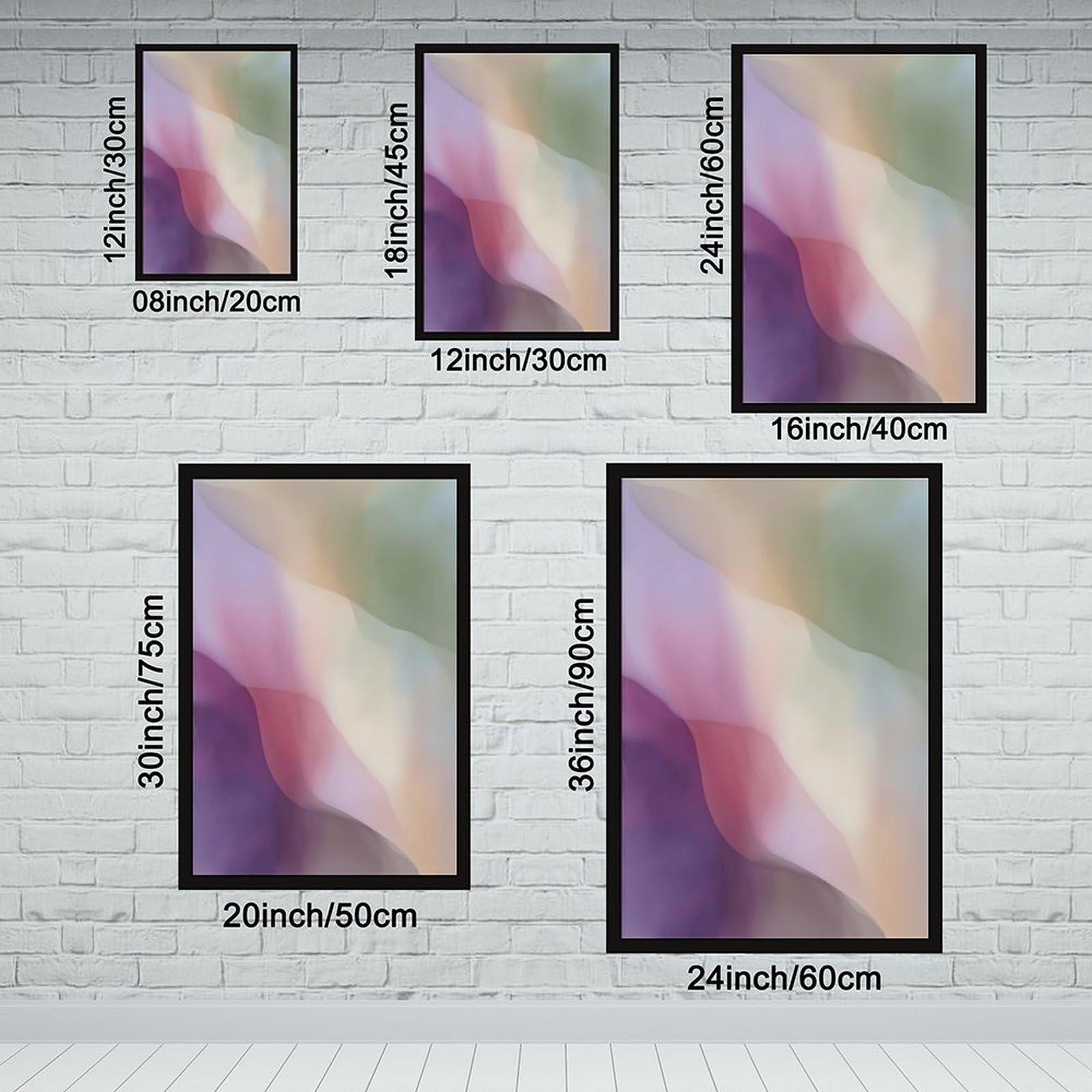 ELKPDOE Weiches neutrales Farbfeld, abstraktes und minimalistisches Poster, Leinwandposter, Schlafzimmer-Dekor, Sportlandschaft, Büro, Raumdekoration, Geschenk, schwarzer Rahmen, 40,6 x 61 cm (L x B)