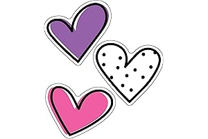 Carson Dellosa Bulletin Board Vibes: 36-Piece Bright and Neutral Heart Cutouts for Vibrant Classroom Décor
