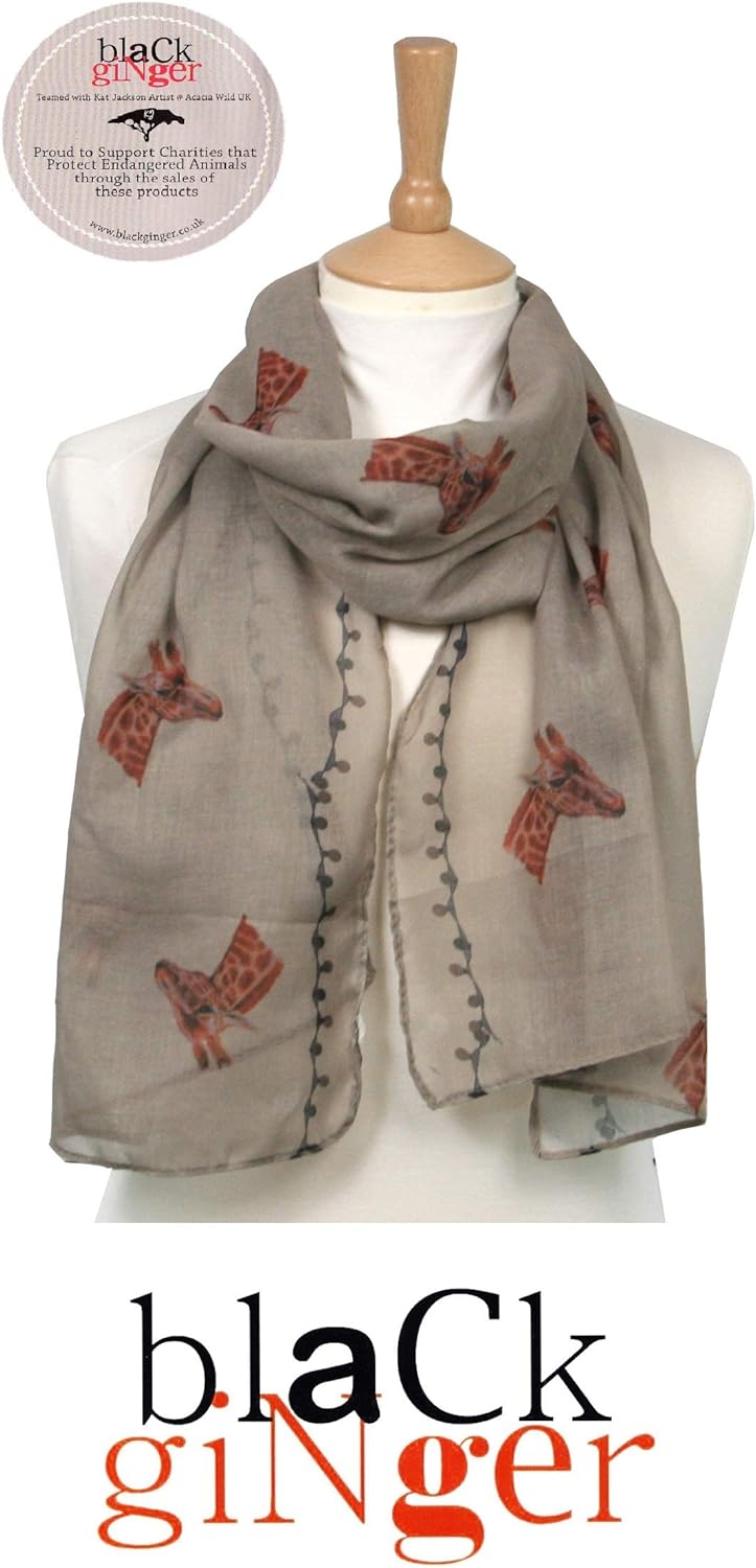 the scarf giraffe black ginger