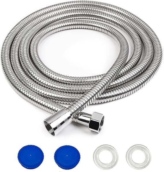 Shower Hose 2.5m Long Shower Hoses Stainless Steel Chrome Shower Pipe Replacement Shower Cable