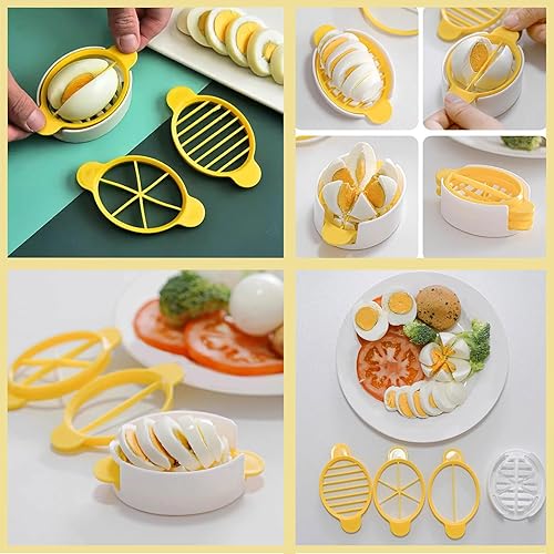 Miniatura 3 de Creative Kitchen Tools - Juego de rebanador de huevos 3 en 1 con (Hemisect/rebanada/pétalo), ideal para sándwiches, ensaladas y aperitivos +