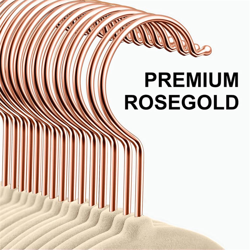 Rutschfeste Samt-Kleiderbügel, langlebige 42 cm Kleiderbügel mit Krawattenstange und 360°-Haken, platzsparende Organizer, 10 Stück