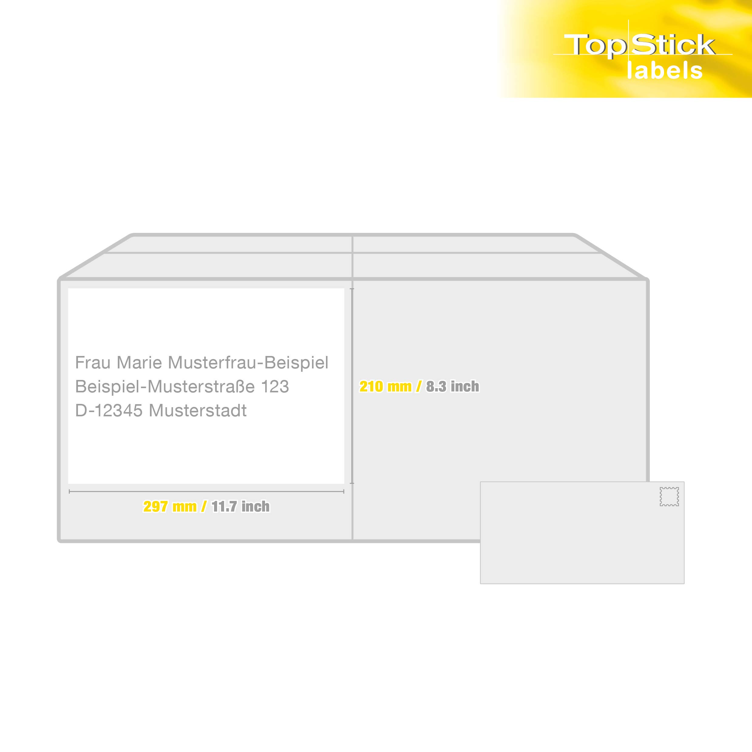 2100 Étiquettes Autocollantes TopStick 70x41 Mm - Imprimables Laser/Jet D'Encre - Personnalisables En Ligne