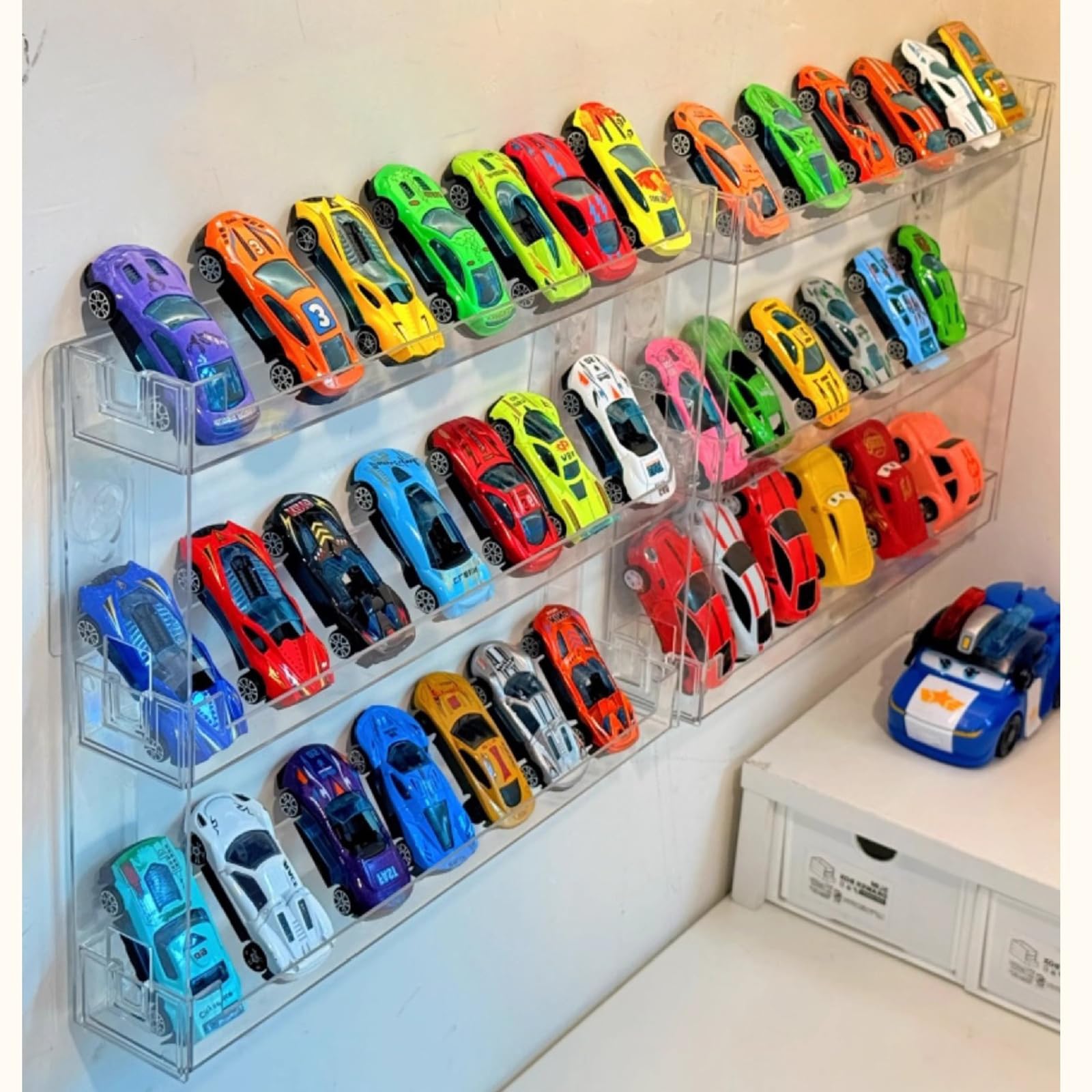 Amazon.com: 3 Layer Acrylic Wall Mount Display Case for Hot Wheels