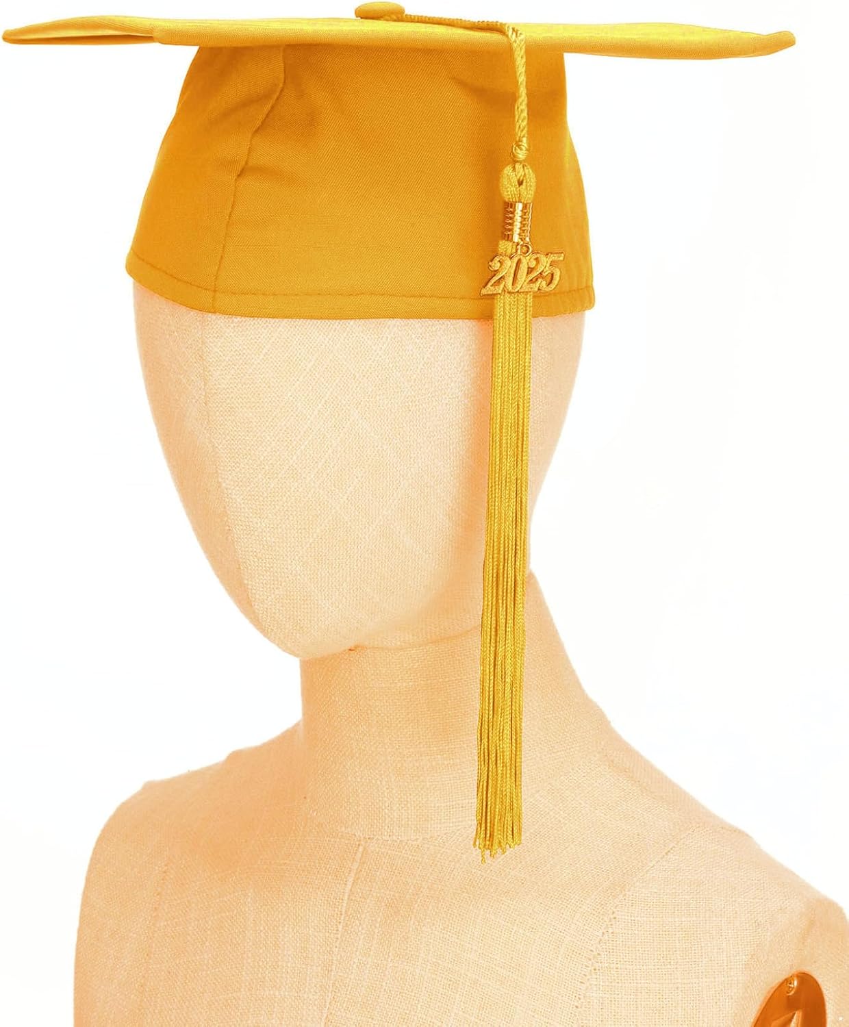 Unisex Matte Graduation Gown Cap Set Tassel Plain Stole Kindergarten Preschool Academic Ceremony Wear