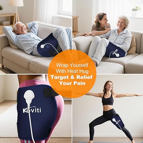 Miniatura 8 de Koviti Almohadilla térmica de cadera para aliviar el dolor de ciática FSA HSA - Soporte térmico eléctrico para la parte inferior de la espalda,