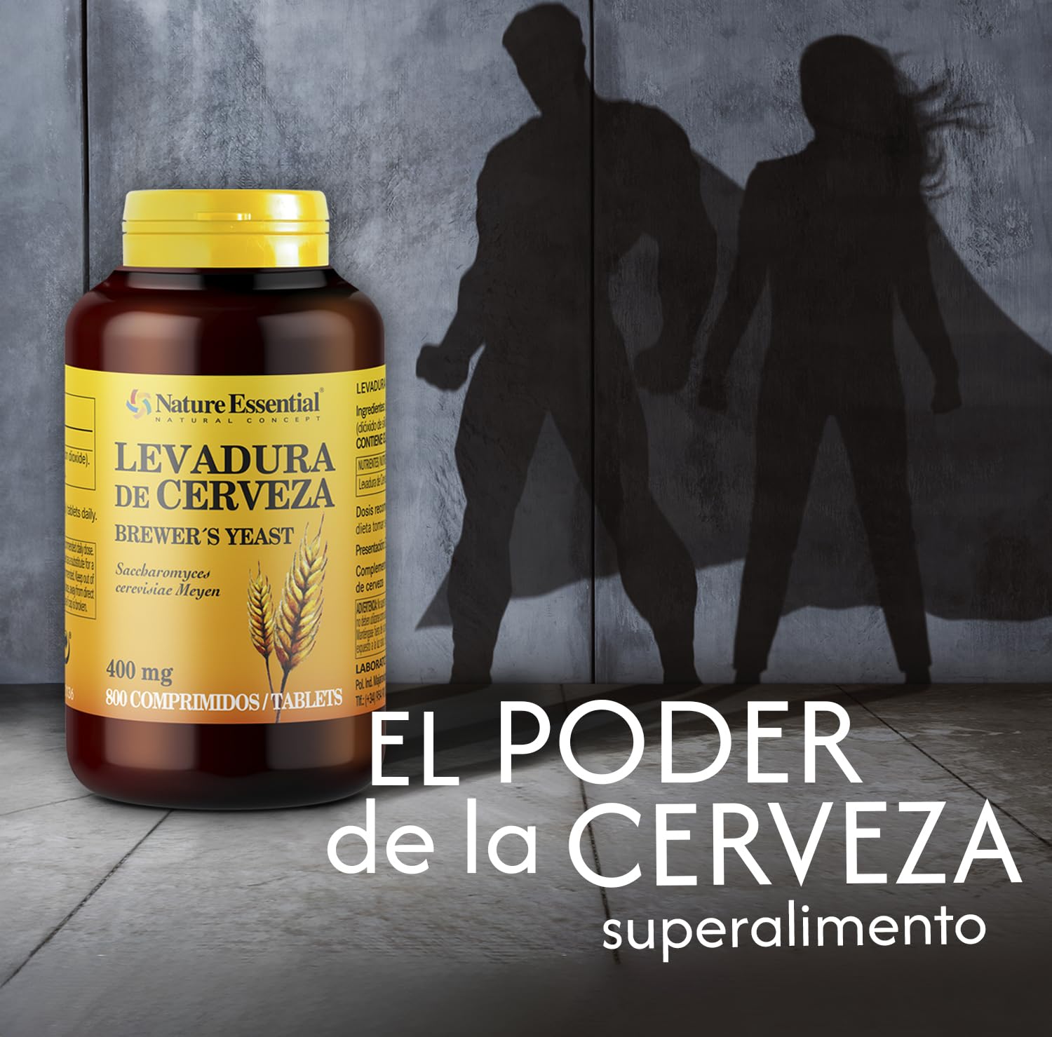 Nature Essential | Levadura de Cerveza 400 mg | Pack 3 Unidades | 800 Comprimidos | Fortalece Uñas, Piel y Cabello | Contribuye a la Formación de Queratina | Alto Valor Proteico | Vitamina B