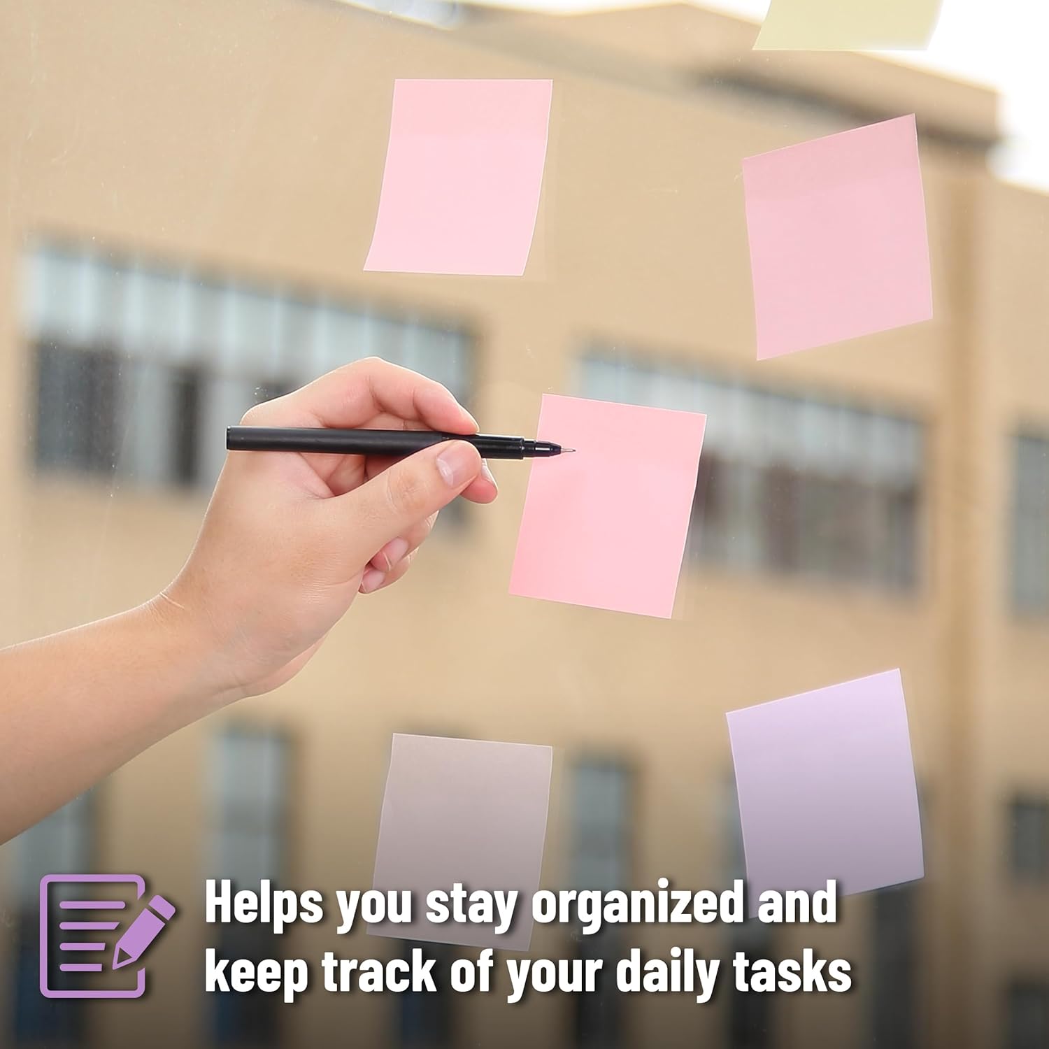 Mr. Pen- Sticky Notes, 3”x3”, 12 Pads, 600 Sheets, Colorful Sticky Notes 3x3, Blooming Reverie, Stocky Notes for Bible Journaling