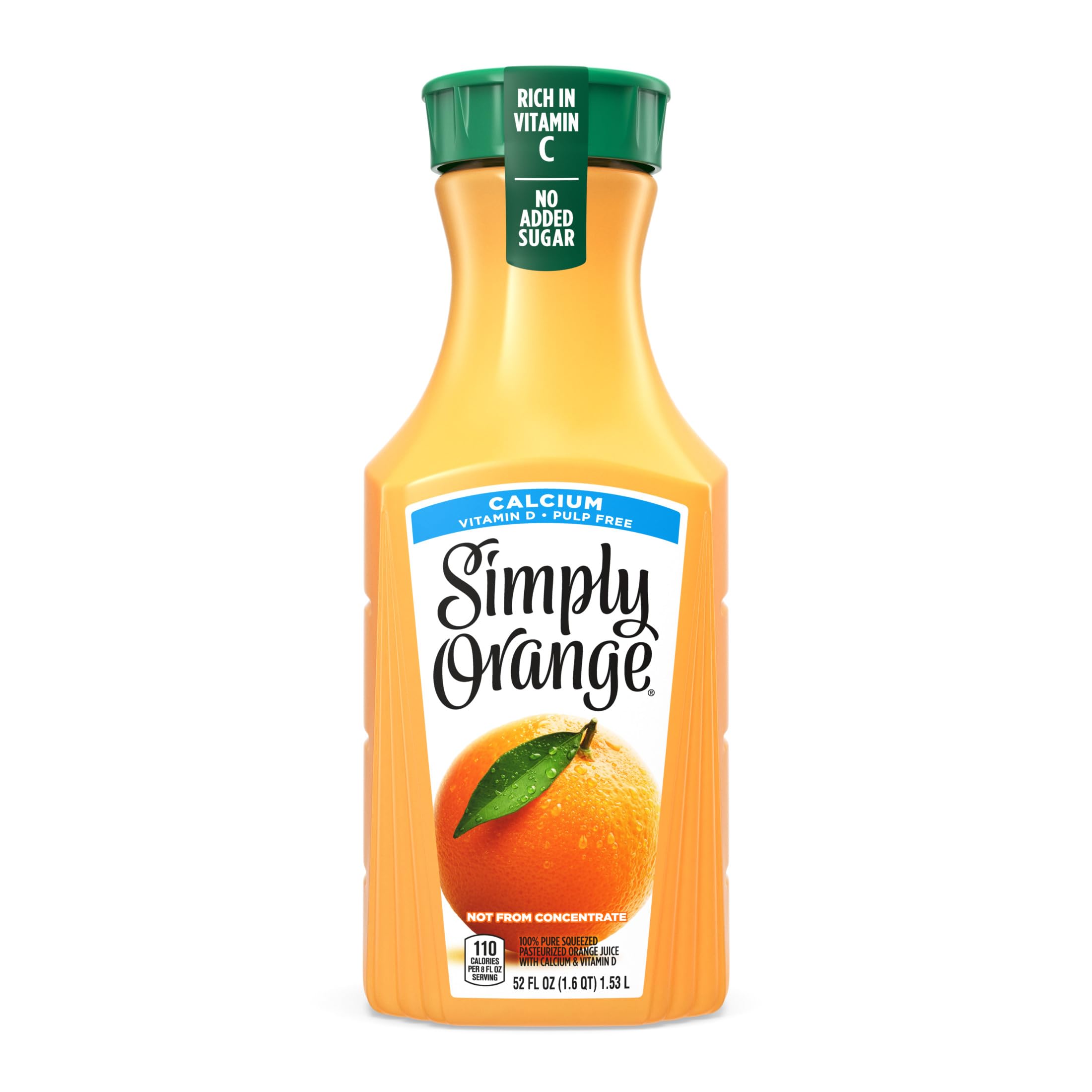 Simply Orange Juice, 52 fl oz, 100% Juice w/Calcium & Vitamin D, Not from Concentrate