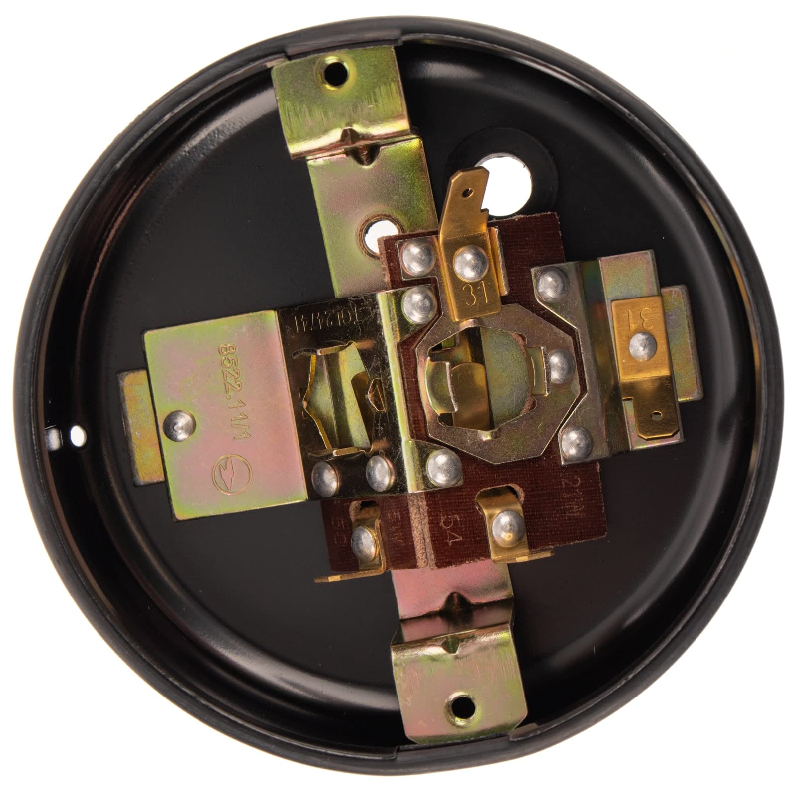 Set - rundes Rücklicht vollständig (Metallgehäuse) - BSL (8522.11/1) ø100mm - Bremsschlußleuchte - ohne Leuchtmittel - KR51/1, S50