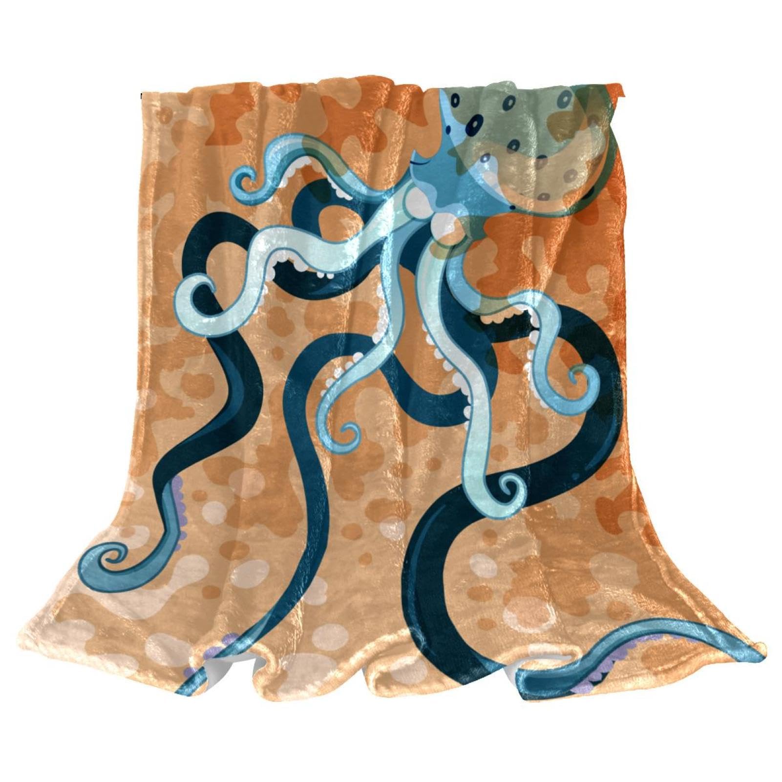 Couverture polaire pieuvre pour cocooning et soirées sur le canapé