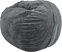 Vista 10 de YuppieLife Funda de puf grande y duradera para adultos (solo funda, sin relleno), lavable a máquina, funda de sofá de tamaño grande de 4 pies