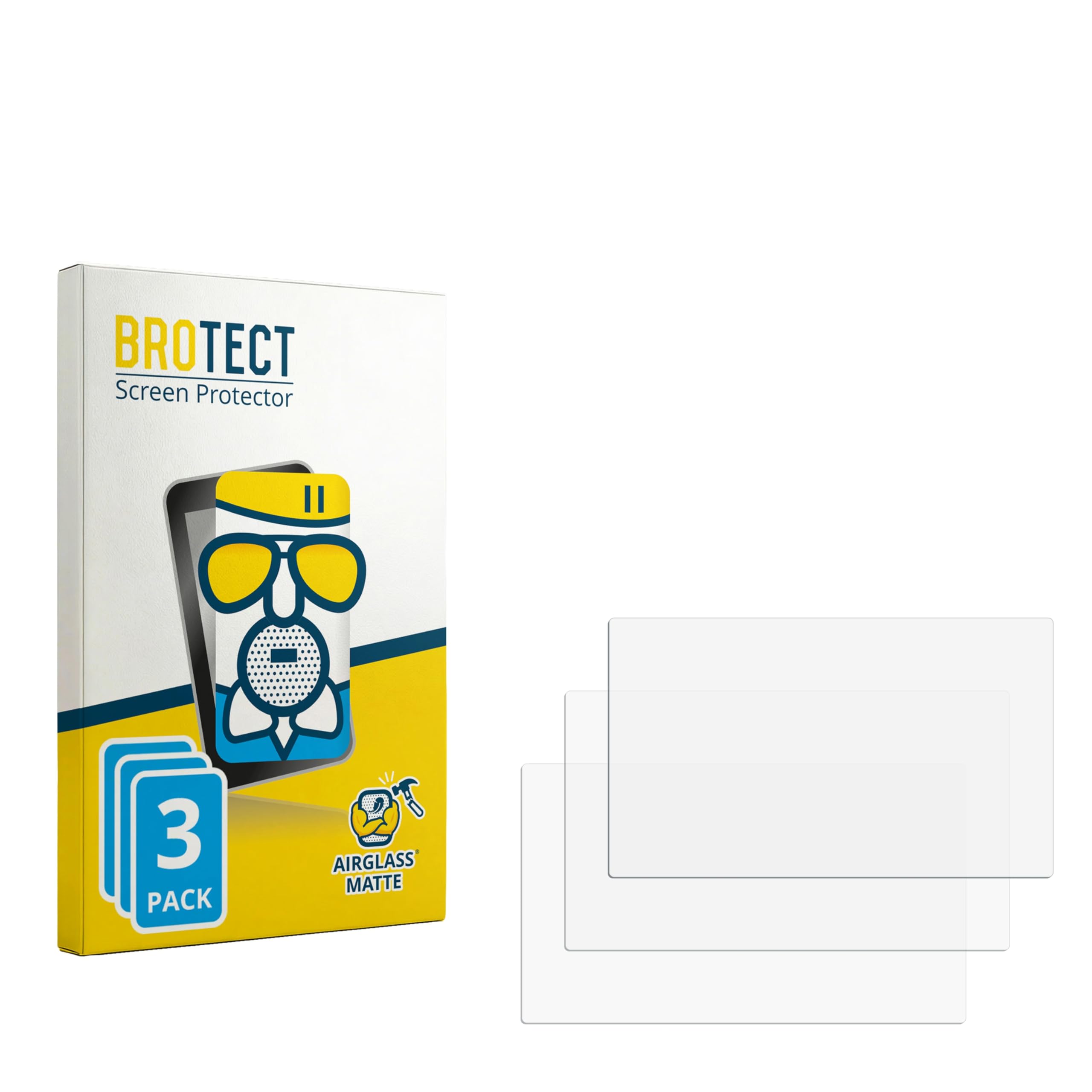 brotect 3 Pezzi Pellicola Vetro per Xpeng G6 15.6" | Opaca Protezione Schermo Made in Germany, Anti-Riflesso Durezza 9H Anti-Graffio