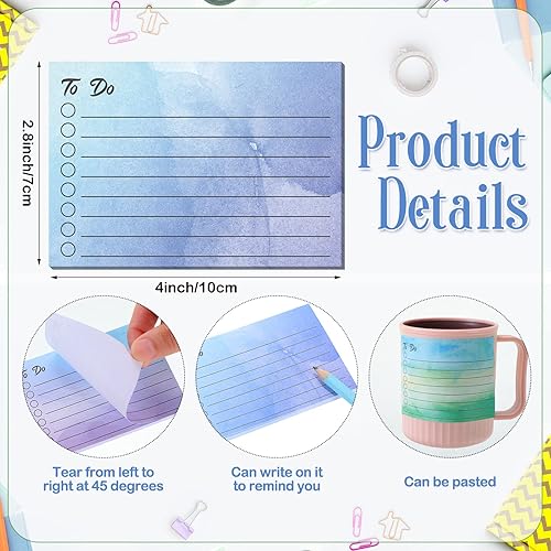 Miniatura 2 de Pajean 9 Piezas450 Hojas Lista de Tareas Pendientes Notas Adhesivas 3x4 Pulgadas Almohadillas Autoadhesivas con Líneas Planificador de Notas