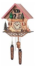 Trenkle Quartz Cuckoo Clock Black Forest House with Music, Turning Dancers TU 474 QMT HZZG Trenkle Quartz Cuckoo Clock Black Forest House with Music, Turning Dancers TU 474 QMT HZZG product