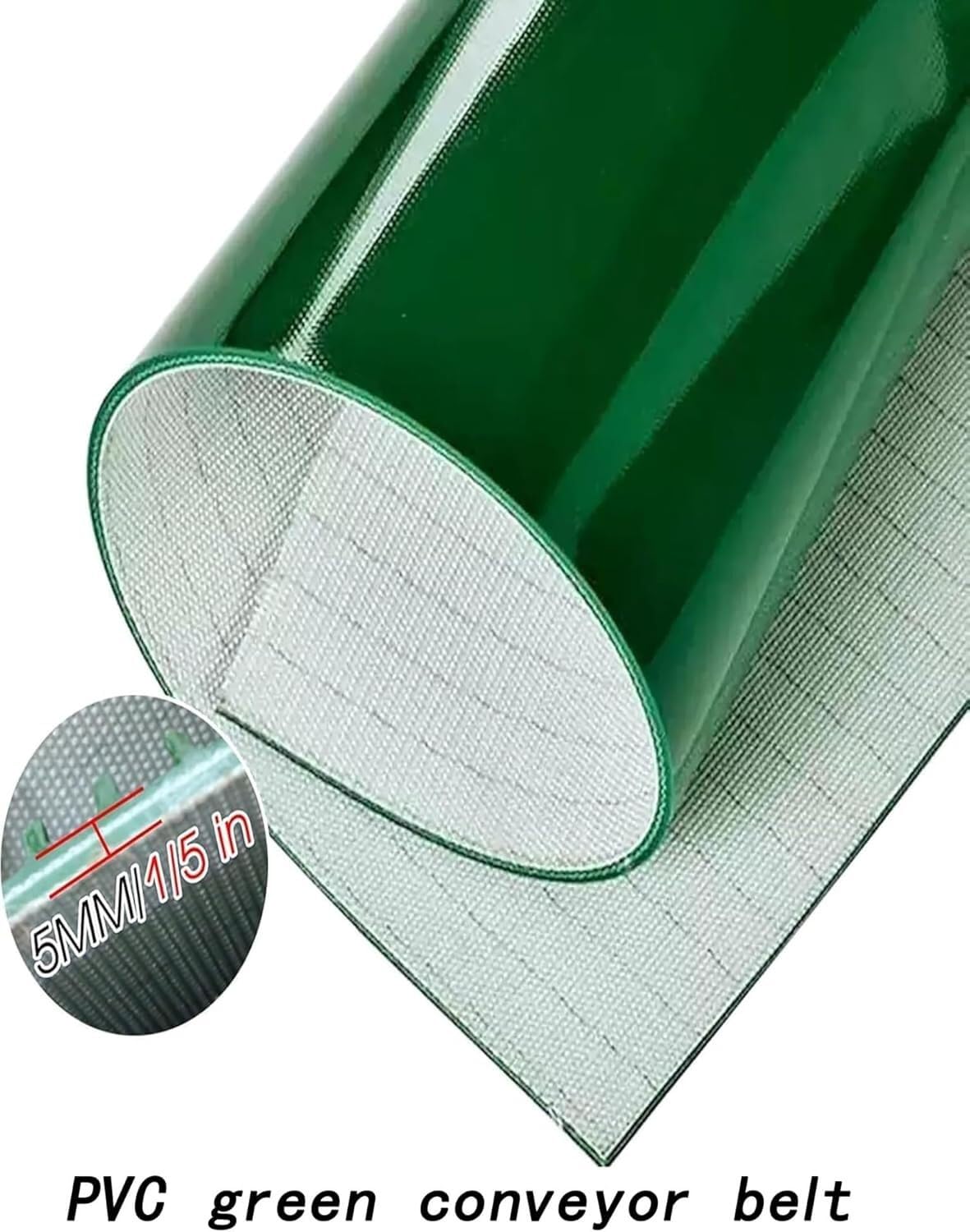 Cinta transportadora de montaje plano sin costuras de PVC ligera, 200 x 35 x 0,5 cm, flexible, ideal para uso industrial, manipulación de materiales y aplicaciones de embalaje