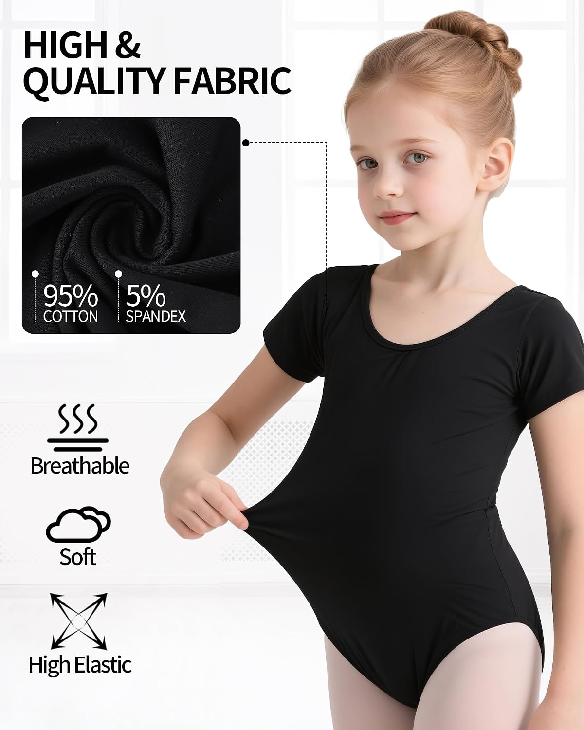 iMucci Leotards for Girls Ballet Leotard Gymnastics Leotards for Girls Dance Leotard for Toddler Ballerina Kids 2-14 Years