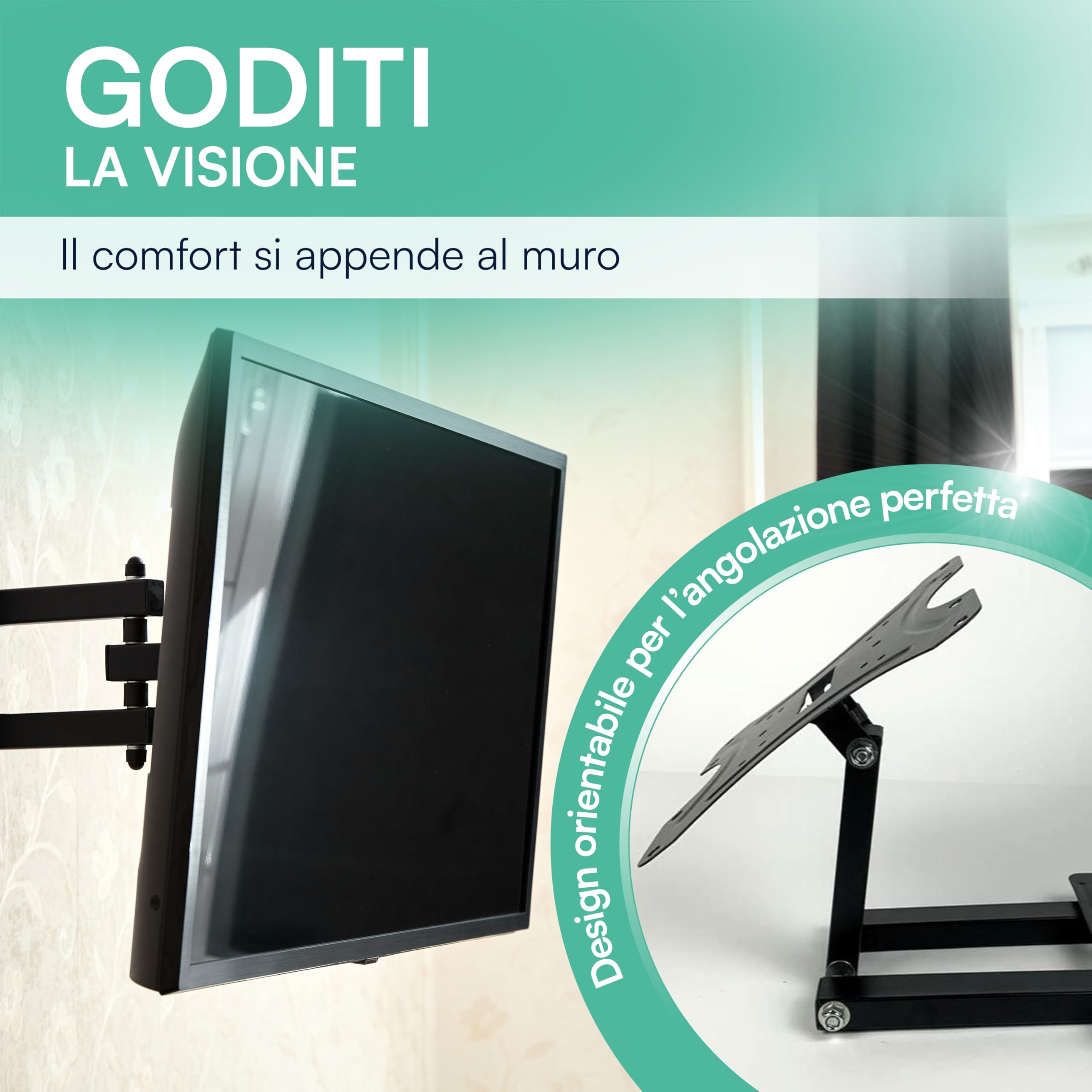 Supporto TV A Parete AVF SWIFT140-AP: Inclinabile, Orientabile E Risparmia Spazio (fino A 32") - 6