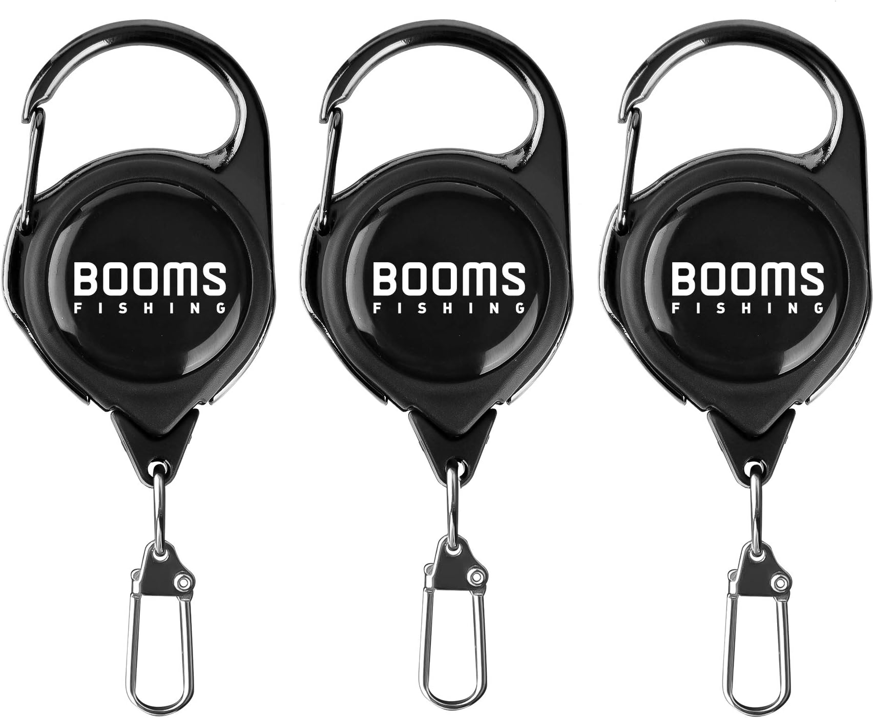 Booms Fishing RG1 Fly Fishing Zinger Retractor - Retractable Tether 3pcs