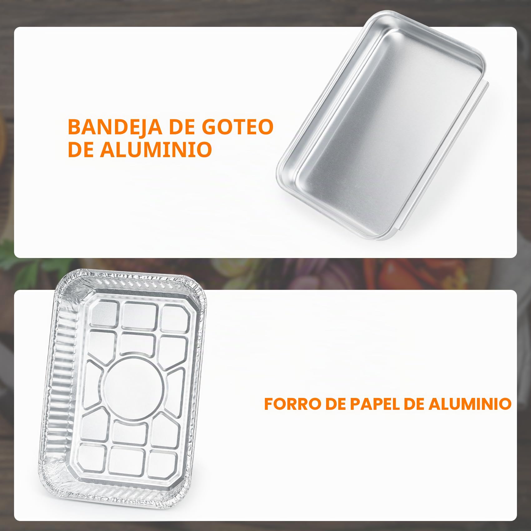 onlyfire Kit de Bandeja de Recolección de Grasa de Aluminio para Barbacoa,Compatible con Parrillas de Gas Weber Spirit 200/300 Series y Weber Genesis II 3 Burners