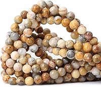 Vista 35 de Cuentas redondas sueltas de ágata estilo antiguo vena de dragón de 6mm, cuentas para diseño de joyas, 60 cuentas