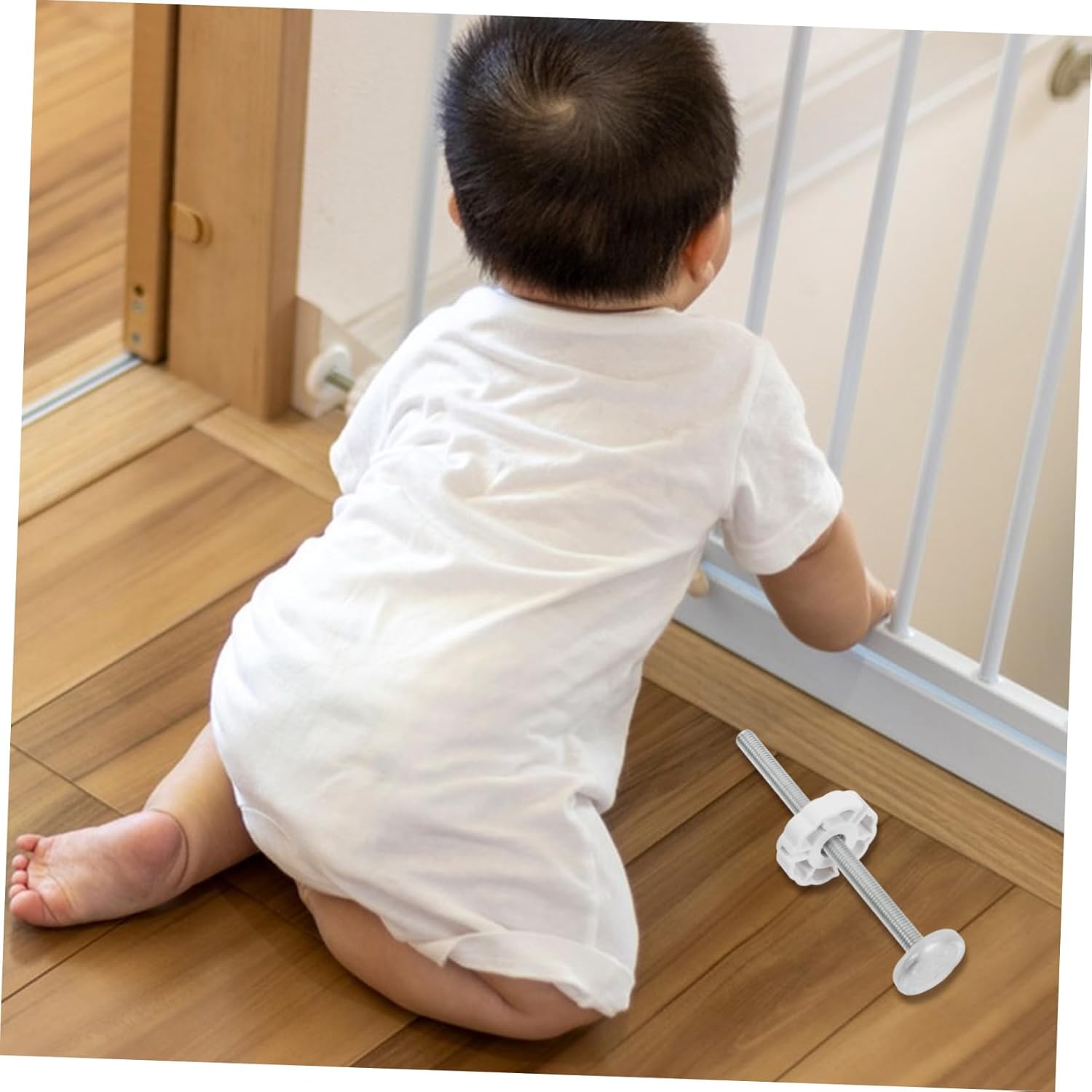 ibasenice 32pcs Gate Replacement Bolts Threaded Spindle Rods for Enhanced Stability and Safety Easy Installation for Pet Gates Suitable for Stairways and Doorways