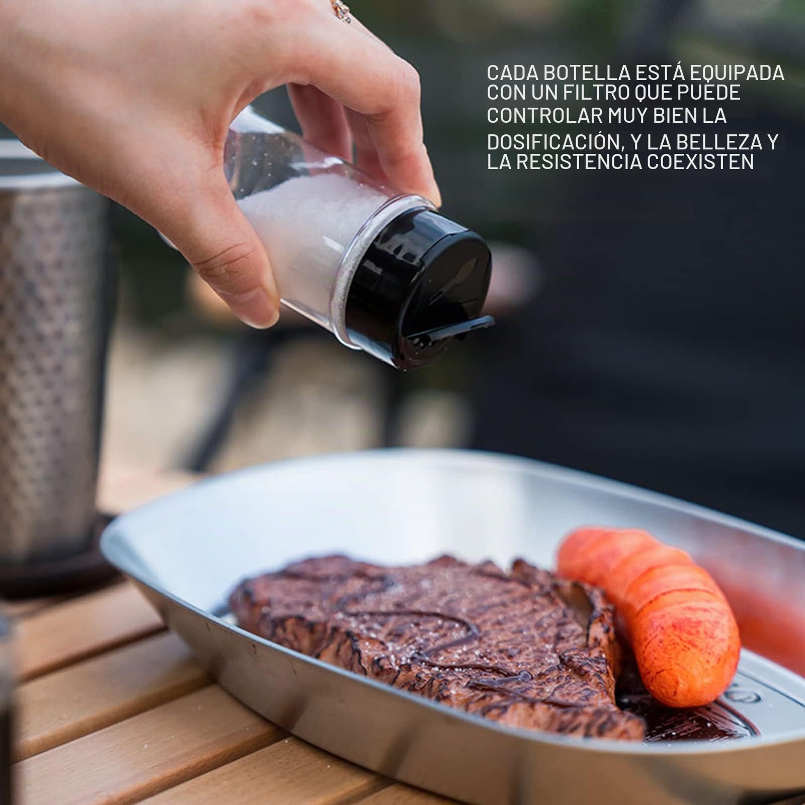 6 Piezas Tarro para Especias Botella de Almacenamiento de Vinagre Aceite Bolsas portátiles Salsa práctica Contenedor Condimentos para Camping,Picnic,Viaje,Al Aire Libre,Cocina#k