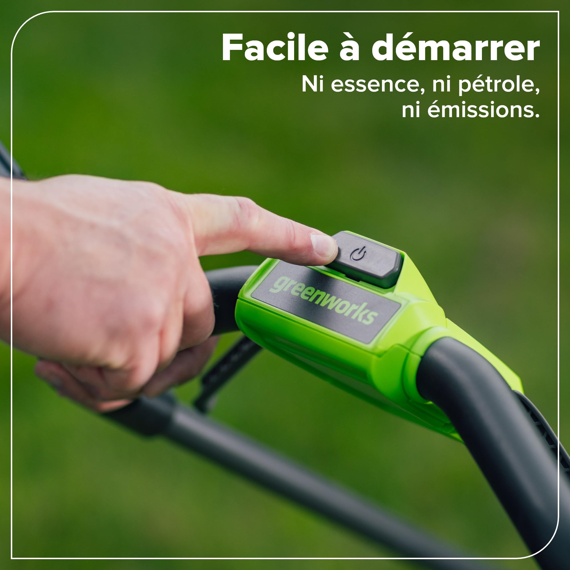Greenworks 48V (24V x 2) Tondeuse Gazon sans Fil avec Moteur sans Brosse, Largeur de Coupe 35 cm, Sac de 40L,Tondeuse Electrique Gazon Inclus Batterie 24V 4Ah et Chargeur, Garantie 3 Ans-MO48L421-01