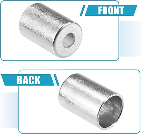 Miniatura 3 de uxcell 8 unids aluminio del coche cilíndrico aire acondicionado tubería junta manga 0.354 in 0.787 in agujero diámetro