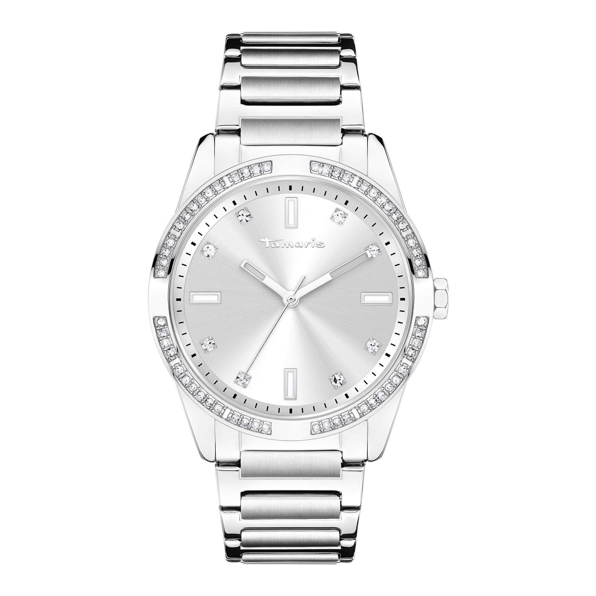 Tamaris Damen analog Quarz Uhr mit Edelstahl Armband