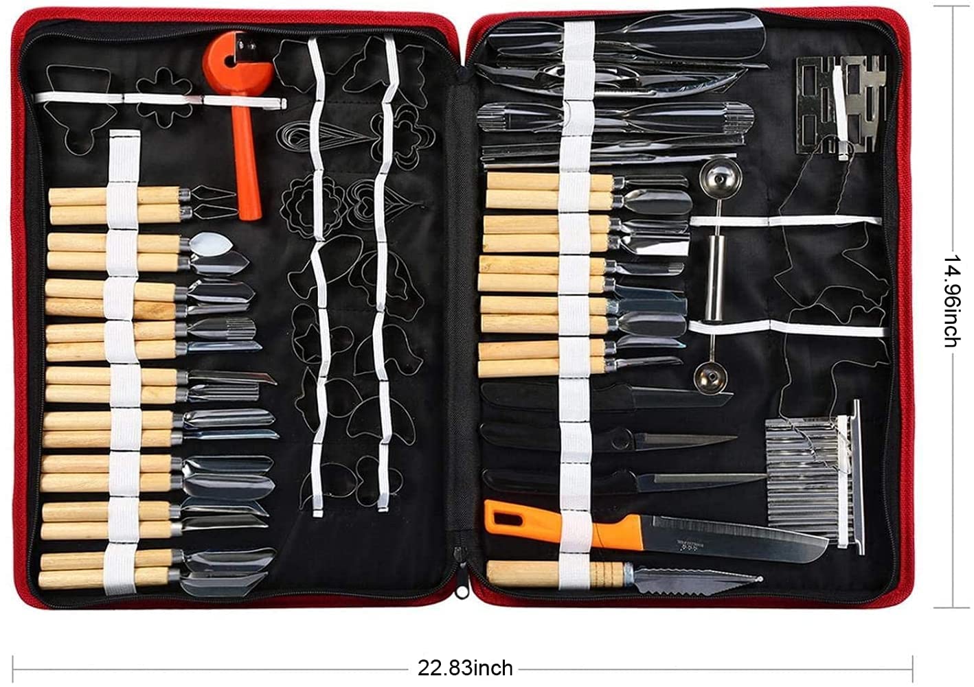 80er Set Schnitzwerkzeug Schnitzmesser, Culinary Carving Peeling Tools Kit für Schneiden von Obst und Gemüse zum Garnieren Schneiden
