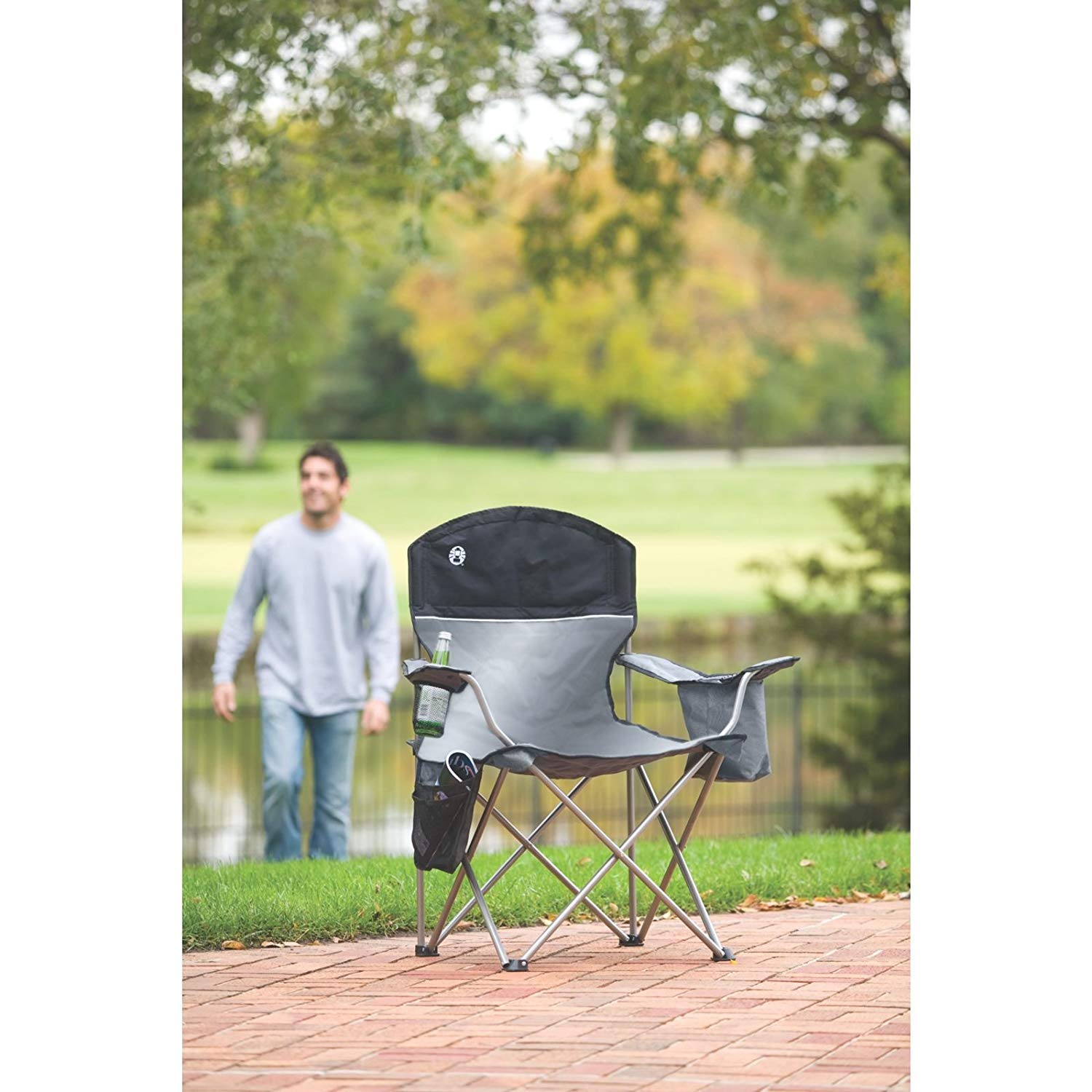 Amazon.co.jp: Coleman Portable Camping Quad Chair with 4-Can