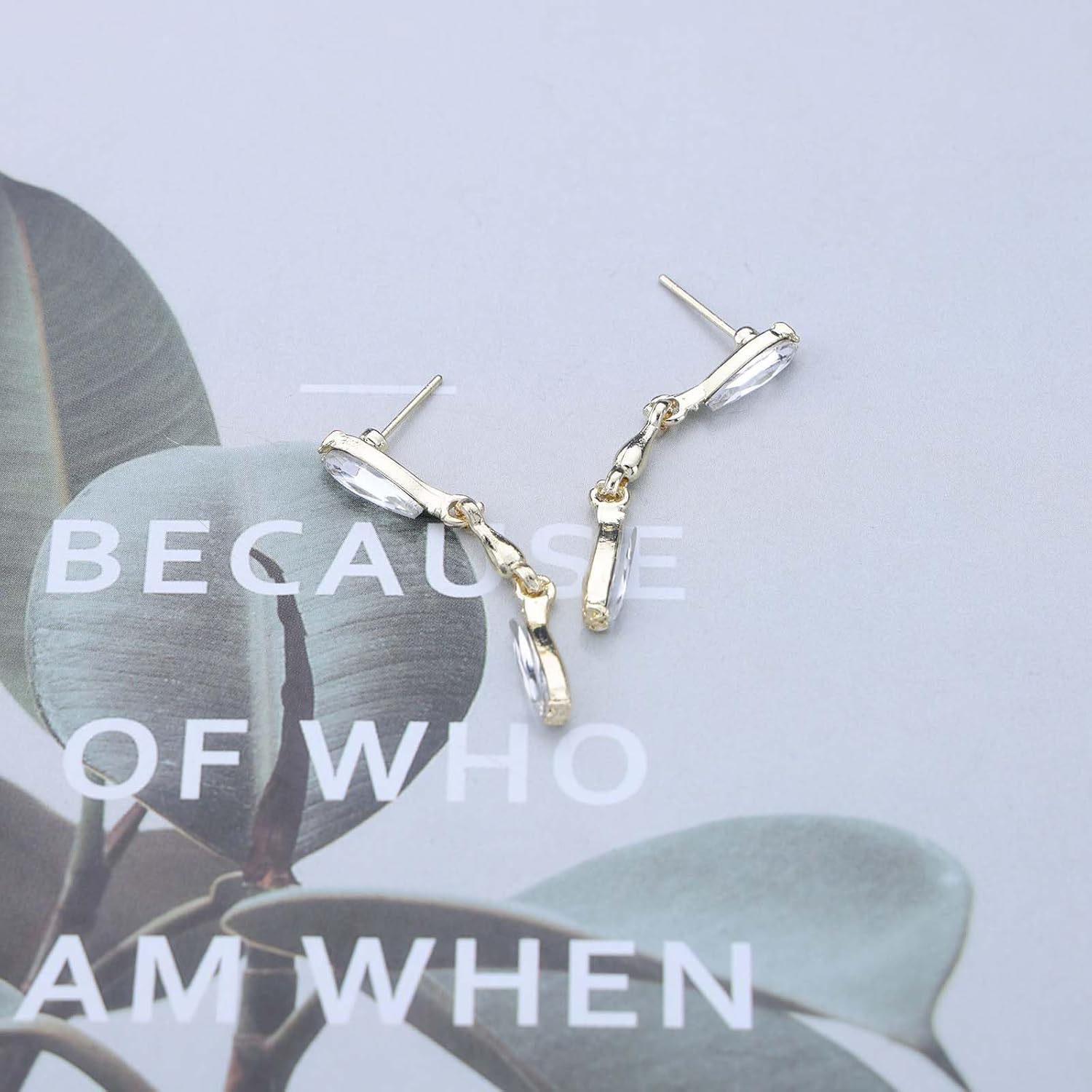 Vintage Crystal Teardrop Earrings Cz Linear Drop Earrings Cubic Rhinestone Drop Earrings Cz Rhinestone Stud Earrings Jewelry for Women - Image 5