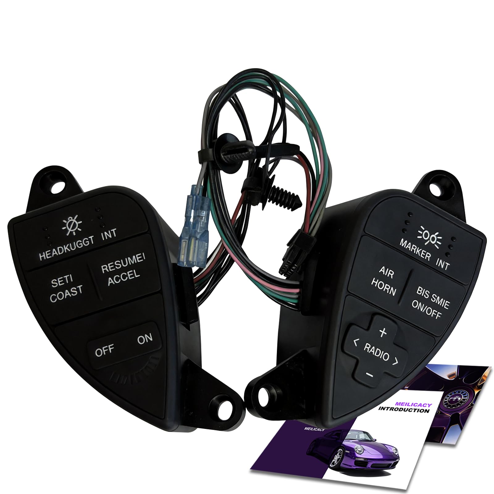 Interruptor de control de crucero para volante internacional 2007 2008 2009 2010 2011 2012 2013 2014 2015 2016 ProStar OEM: 2611199C91 901-5101 Heavy Duty Driver Side Cruise International